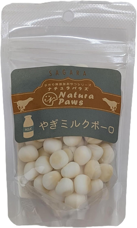 犬用おやつ 国産 無添加 SAGARA ナチュラパウズ, やぎミルクボーロ, 30g, 全犬種用ペットフード